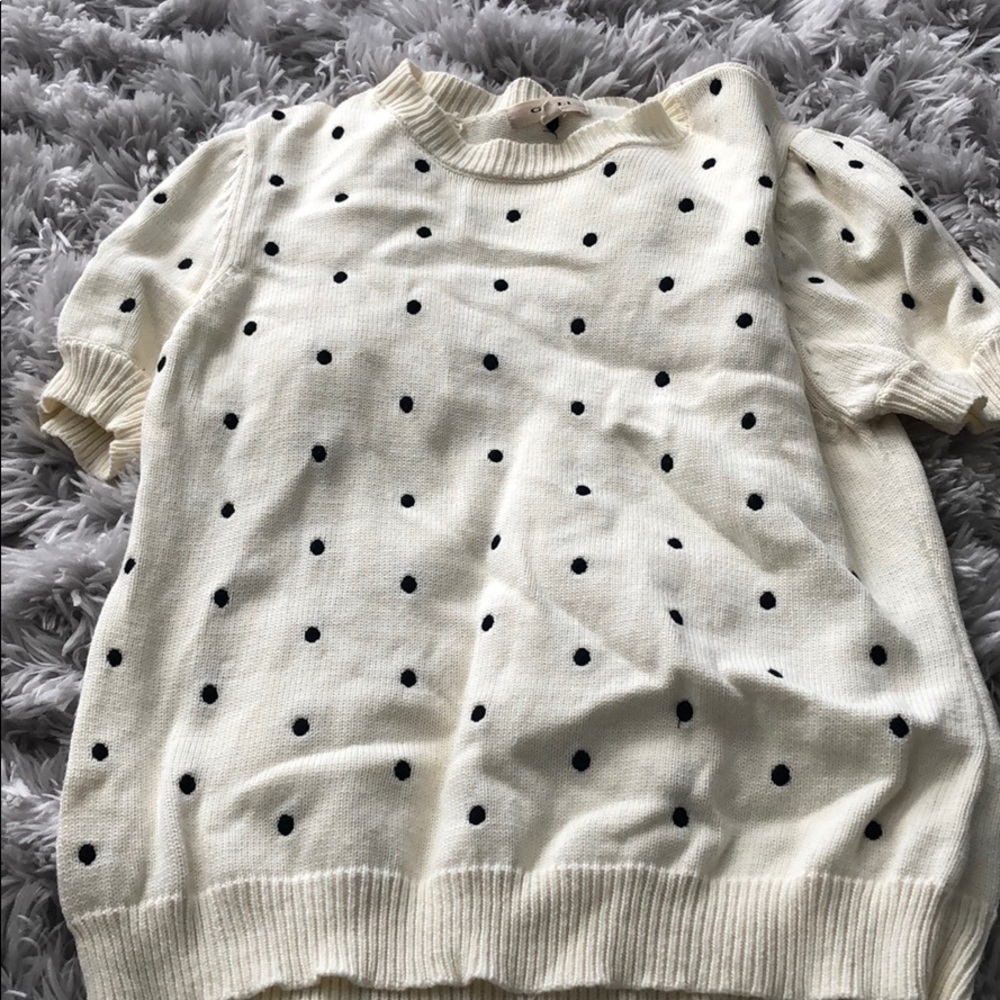 Vici Cream Polka Dot Top